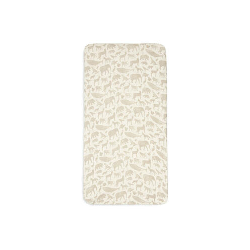 Drap-housse Jersey 70x140 cm Animals Nougat - JOLLEIN