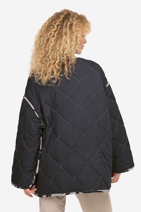 Wende-Steppjacke, Rundhals, je 2 Taschen, Langarm