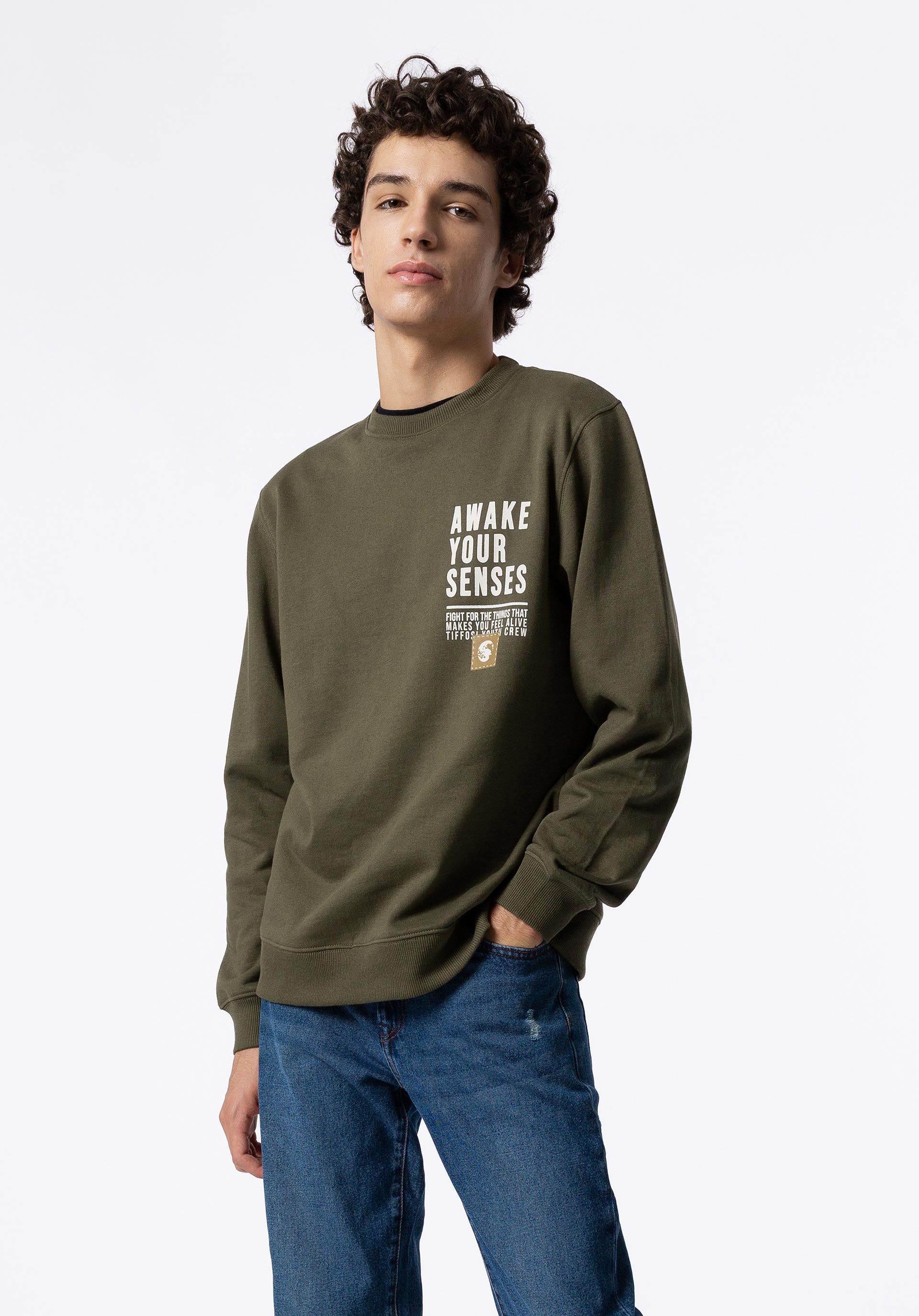 Sweatshirt com Estampado Frontal