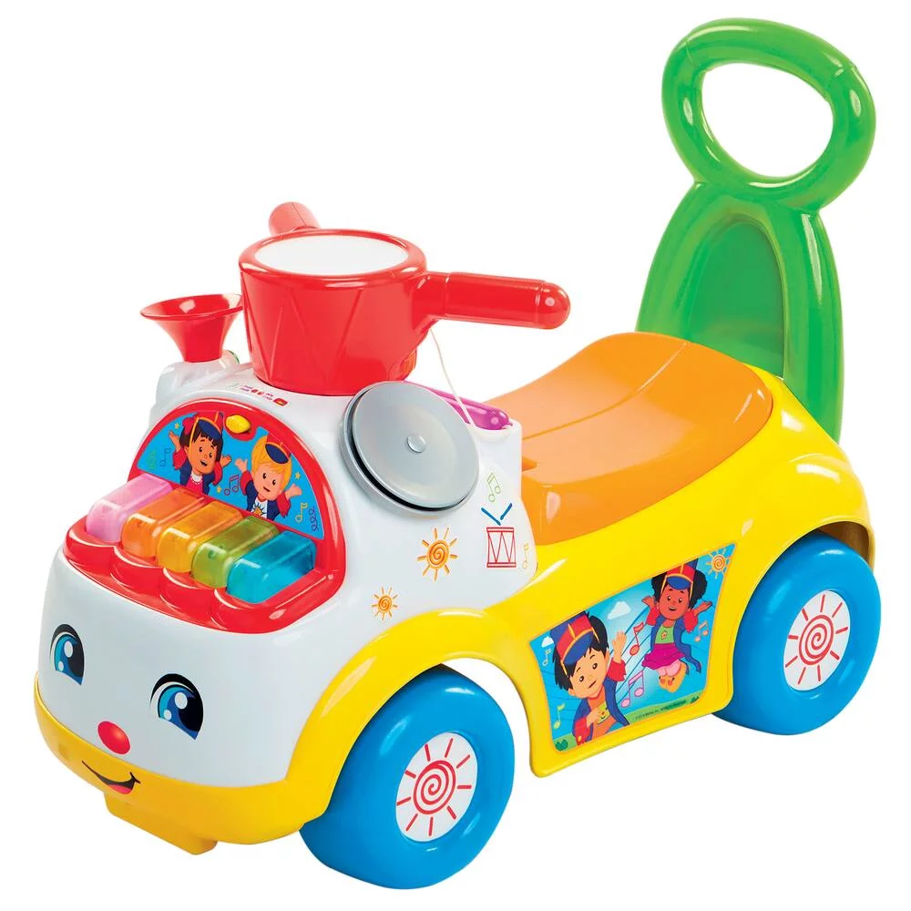 FISHER PRICE LITTLE PEOPLE - PORTEUR FISHER PRICE MUSIC PARADE JAUNE
