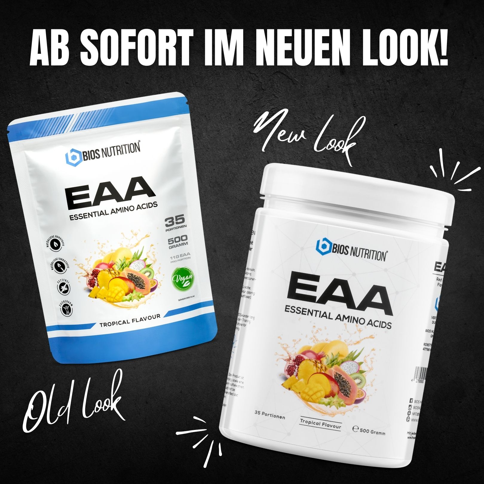 Bios Nutrition EAA Pulver - essentielle Aminosäuren - ohne schlechten Nachgeschmack