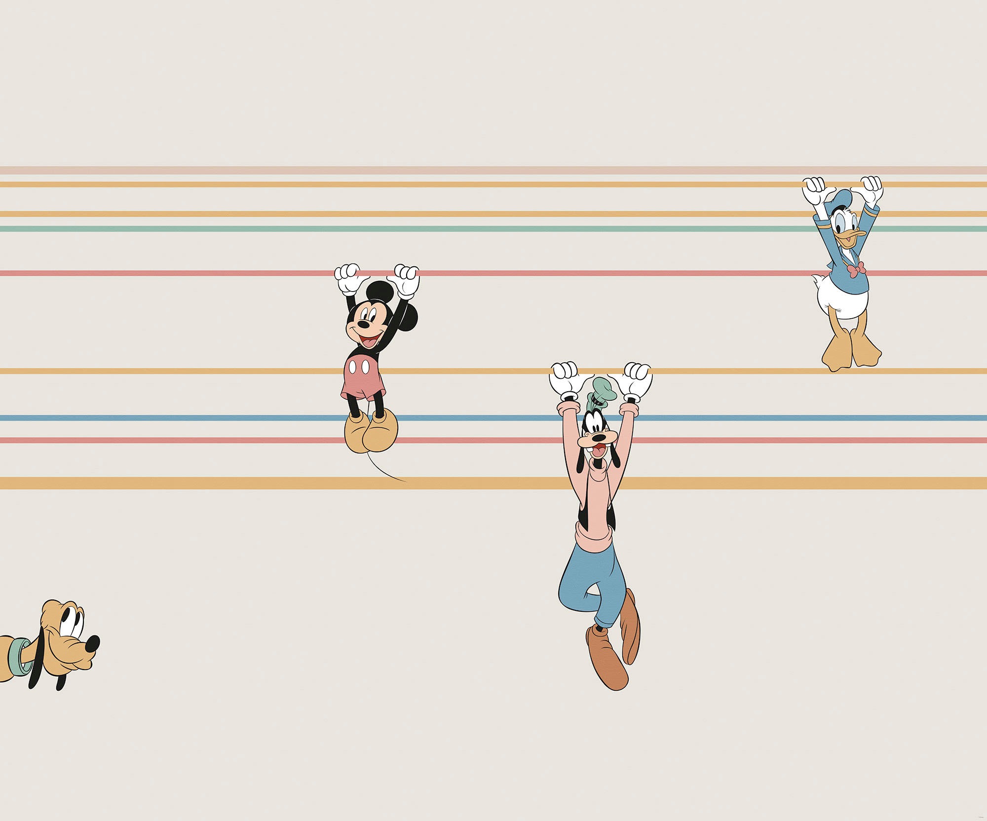 Komar Fototapete »Digitaldruck Vlies -  Mickey Hanging with Friends - Grösse 300 x 250 cm« bedruckt glatt Kinderzimmer