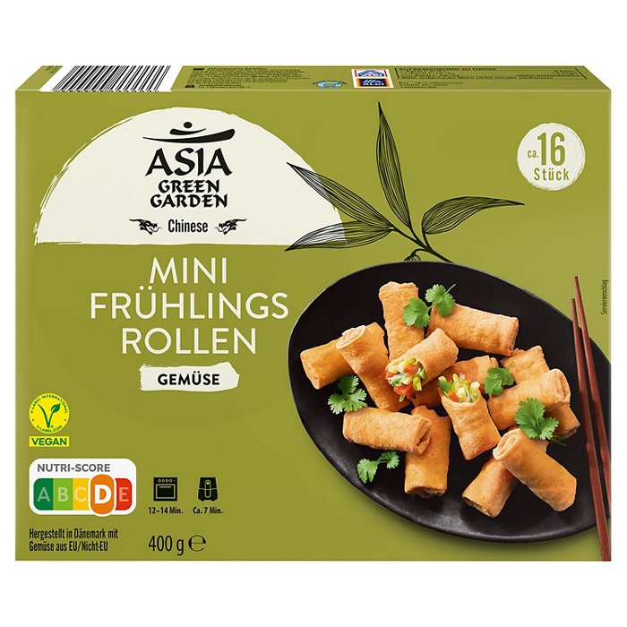 ASIA GREEN GARDEN Frühlingsrollen 400 g, Mini-Rollen vegetarisch