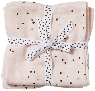 Done By Deer Musselinteppe Dreamy Dots 2-pack, Powder