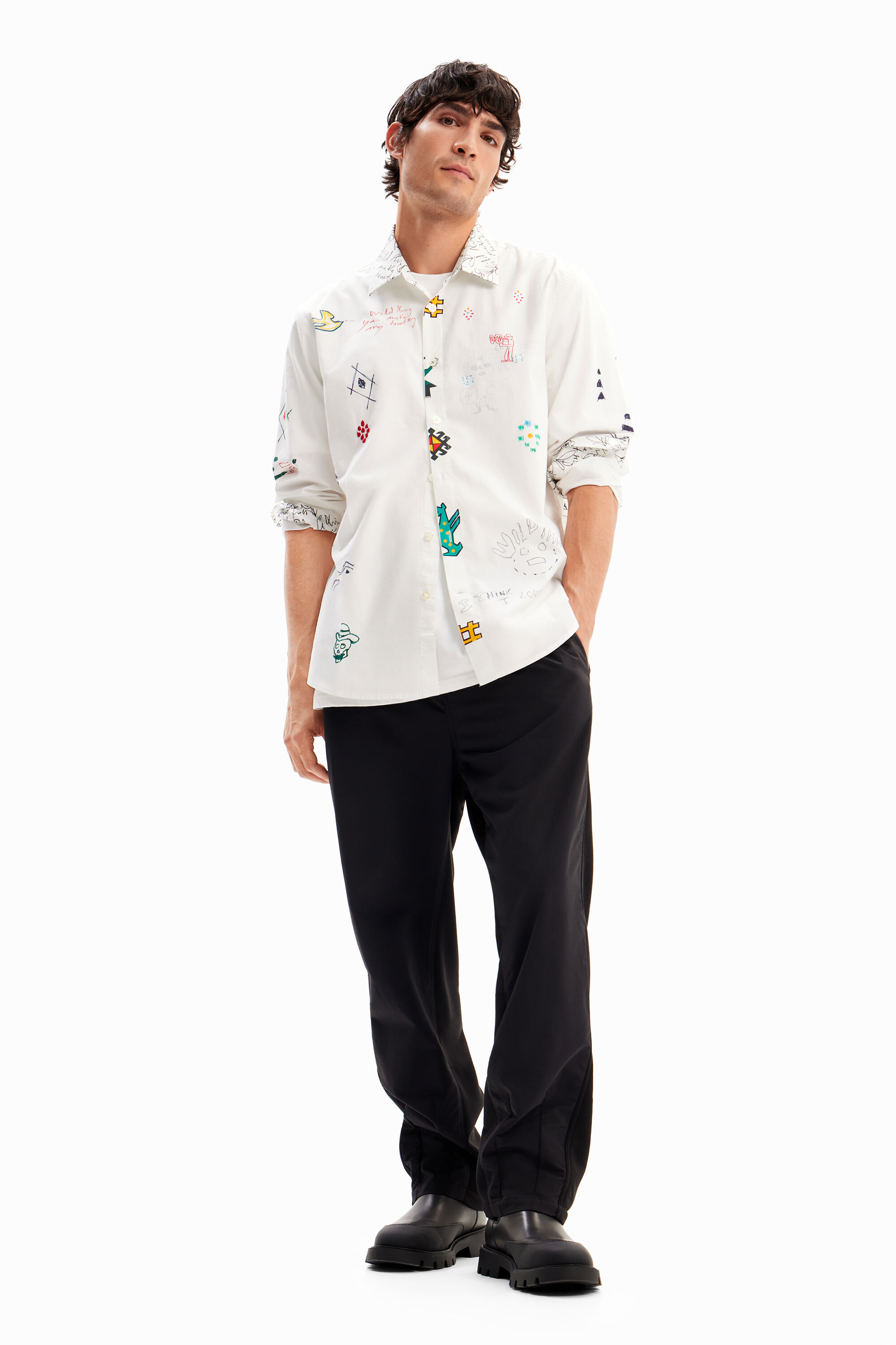 Camisa ilustrada mensagens
