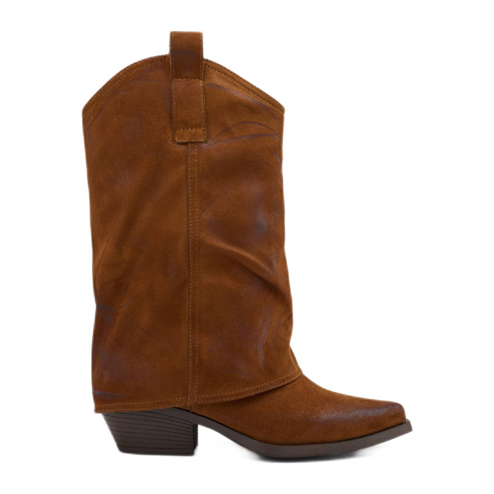 Oxmox cowboylaarzen met flap cognac