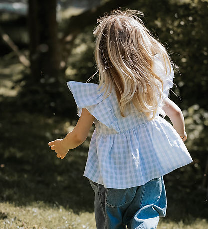 Fliink Bluse – Pari – Dream Blue Karo