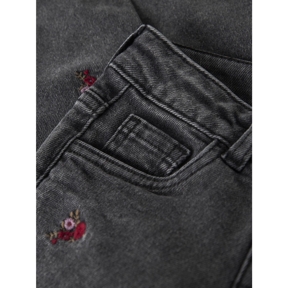 Køb Name It Medium Grey Denim Flower Emb Nmfbella Mom Emb Jeans 1224-sm Noos