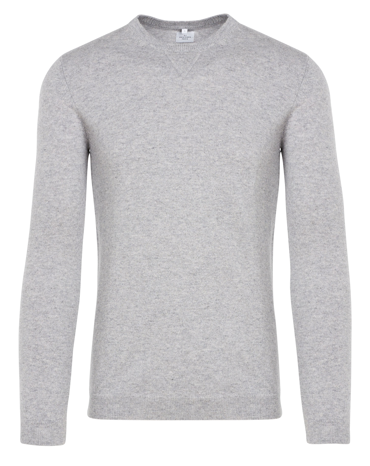 Pull col rond regular fit en cachemire | Gris