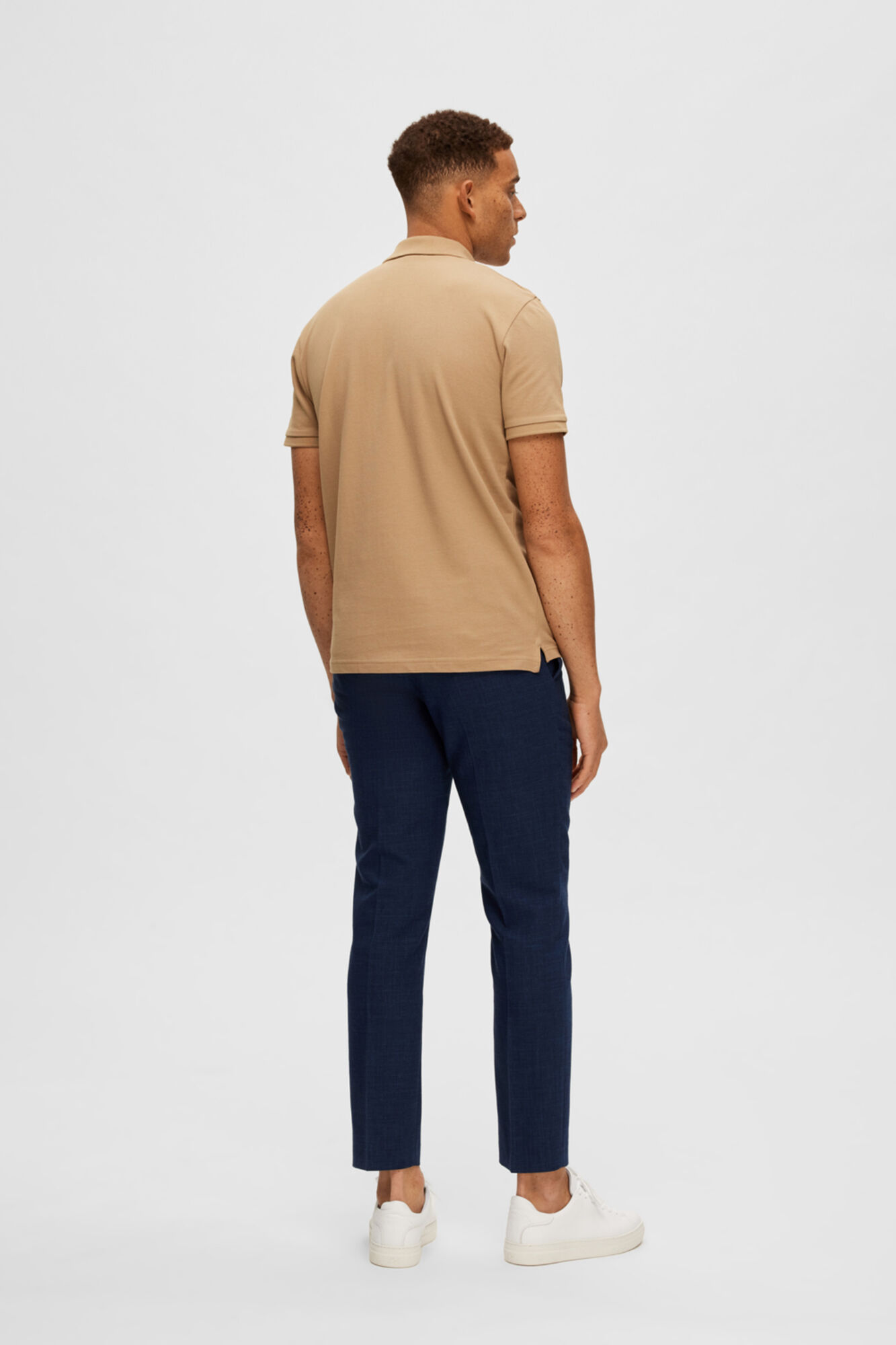 Camisa polo de manga curta com logotipo bordado, 100% algodão orgânico - Verde