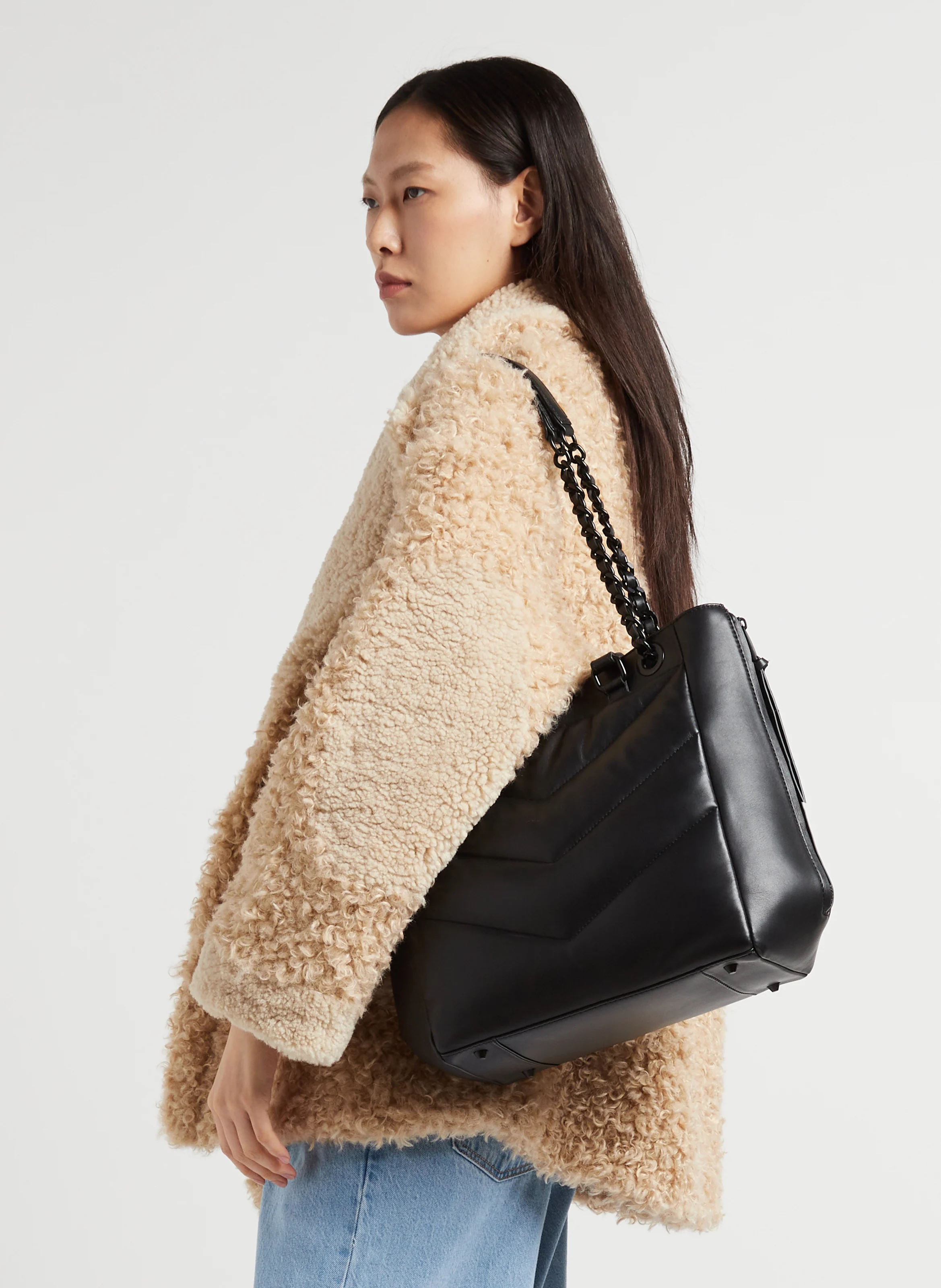 Sac cabas en cuir | Noir
