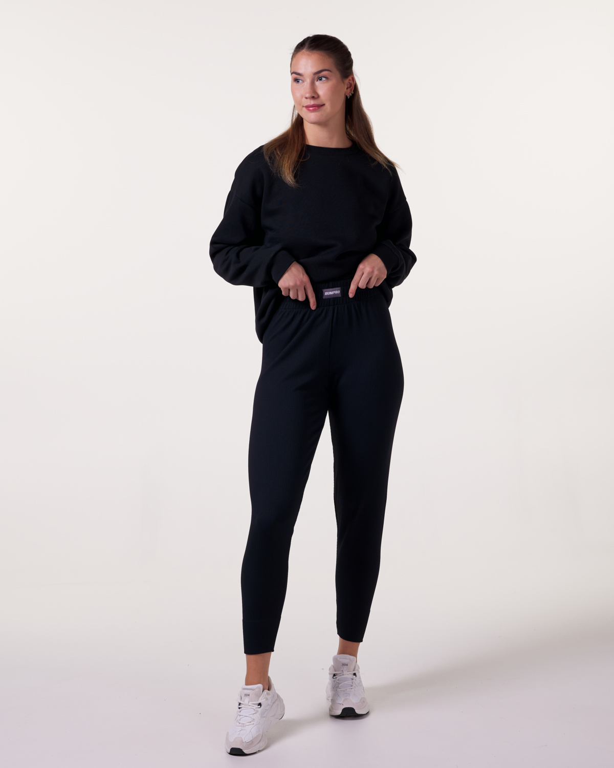 Bumpro Future Court Seamless Rib Joggers Black