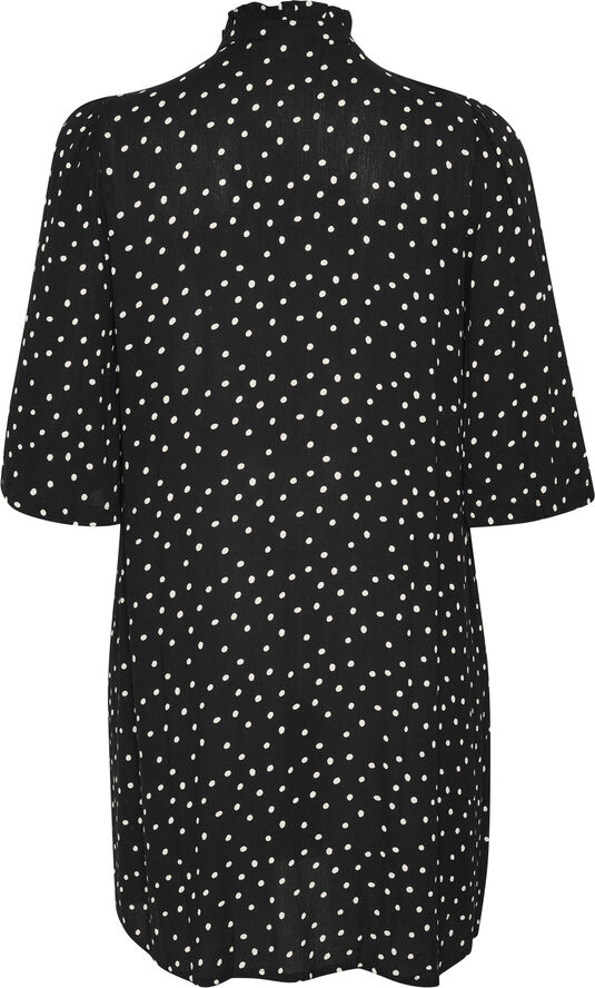 Kaffe Curve KCvilna Ami Shirt Dress Black/white dot