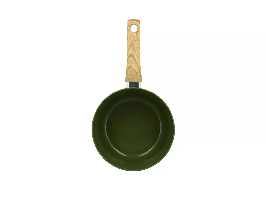 Menastyl - Casserole 20cm Colorama Olive - En Aluminium - Revetement Antiadhesif En Ceramique