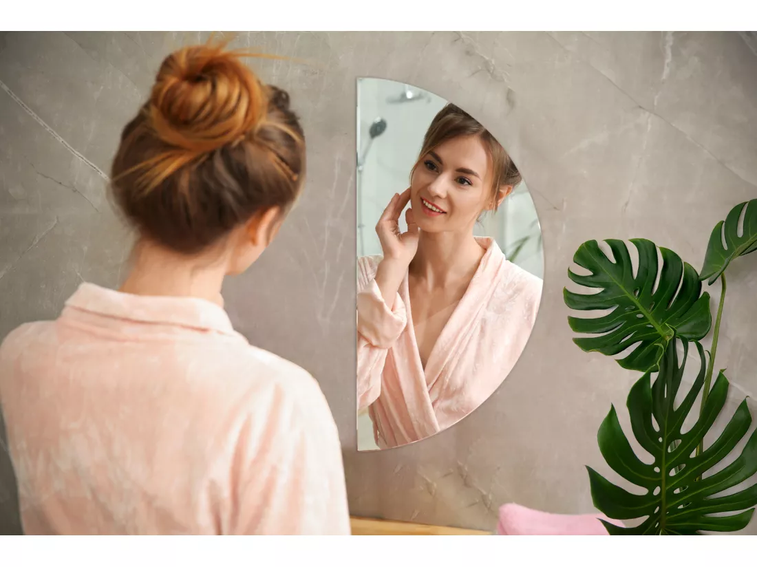 Miroir Décoratif Demi-Circulaire Mural 1/2 Ø60