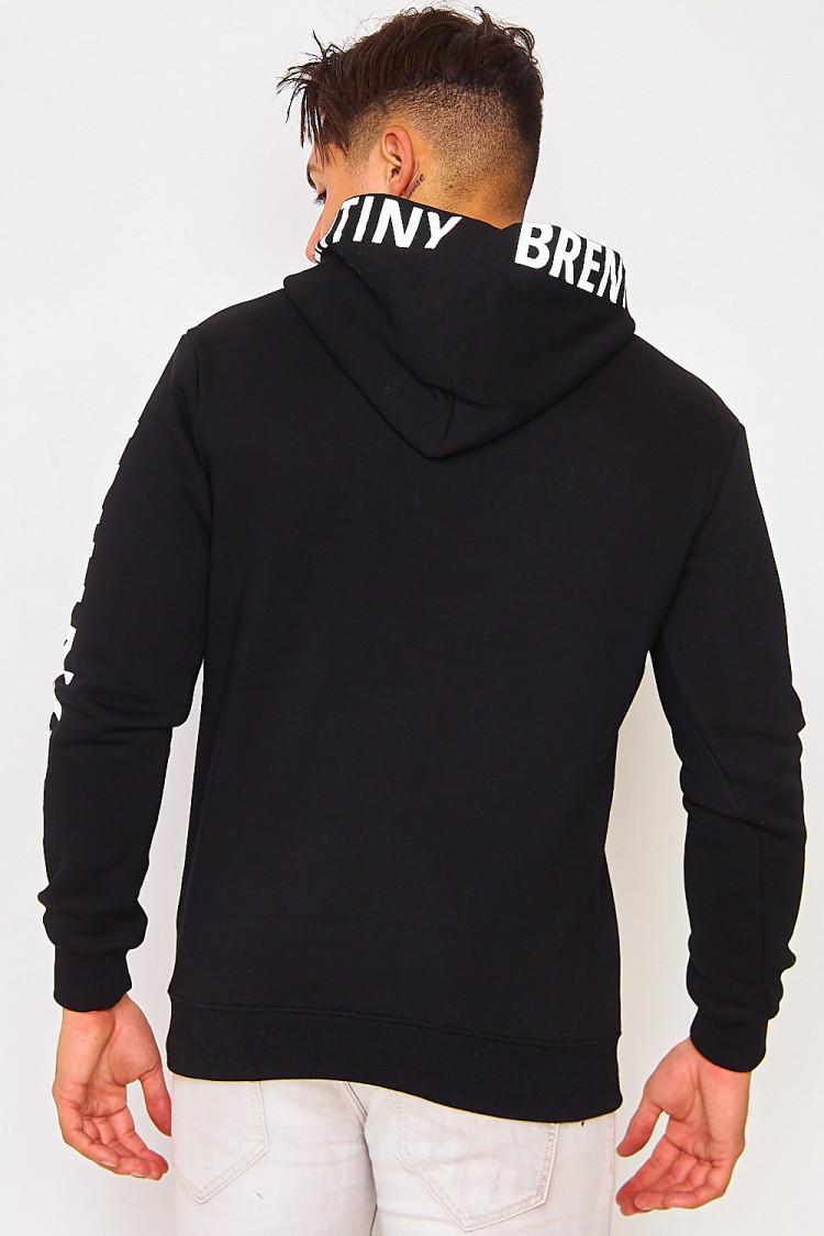 Sweat à capuche noir Brentiny