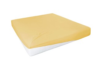 Vario Spannbetttuch Stretch Elasthan-Feinjersey 90 x 200-120 x 220 cm senf