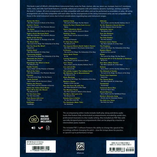 Alfred Music Publishing Ultimate Movie Solos Clarinet
