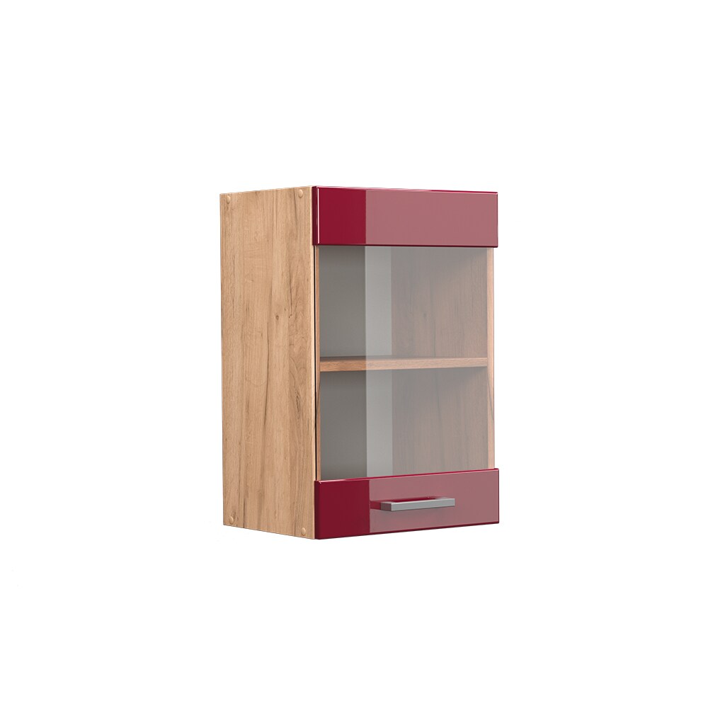 Vicco Hängeglasschrank Küchenschrank Küchenzeile R-Line 40 cm Goldkraft Bordeaux