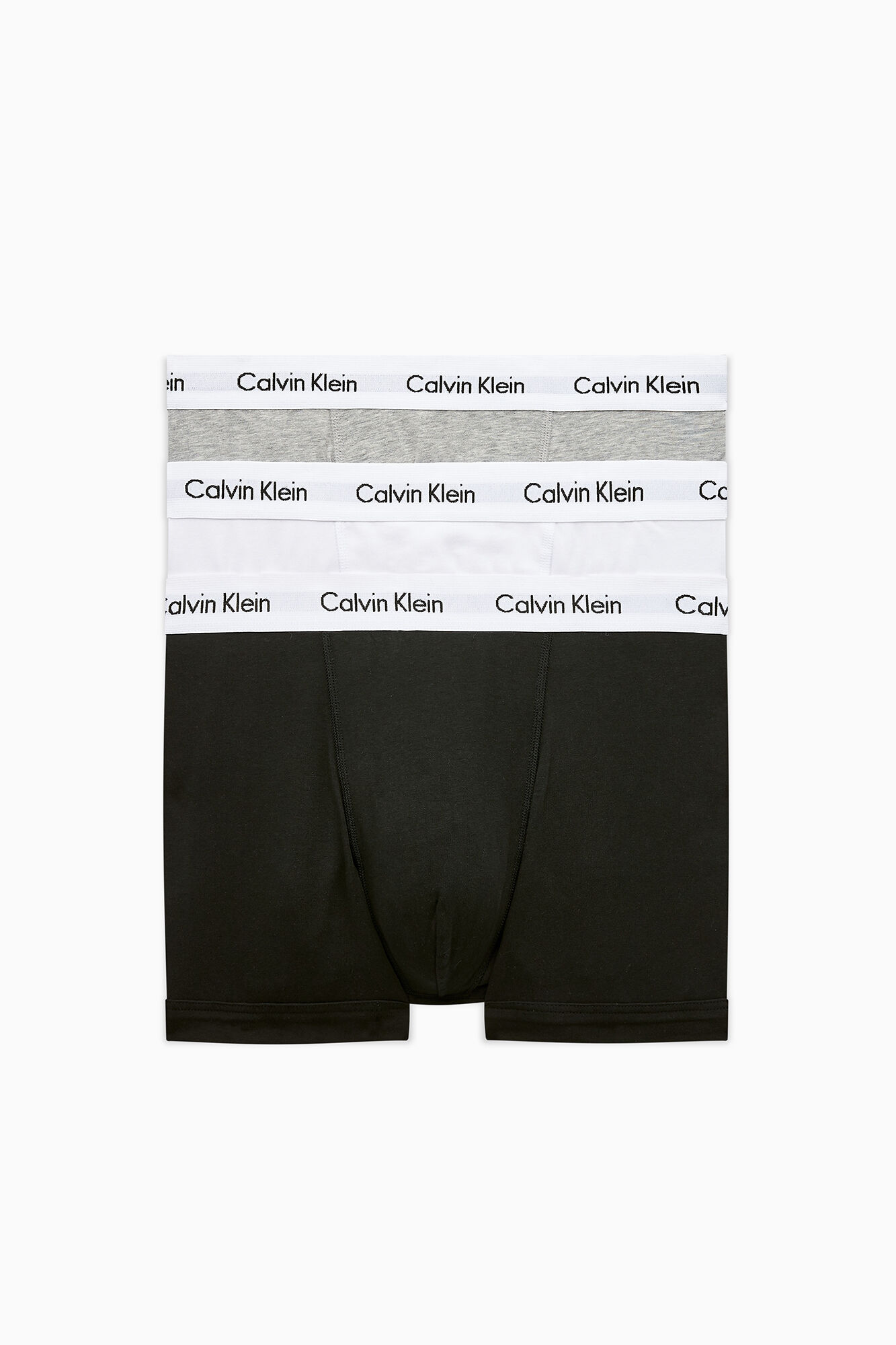 Conjunto de 3 cuecas boxer de algodão Calvin Klein com cós elástico