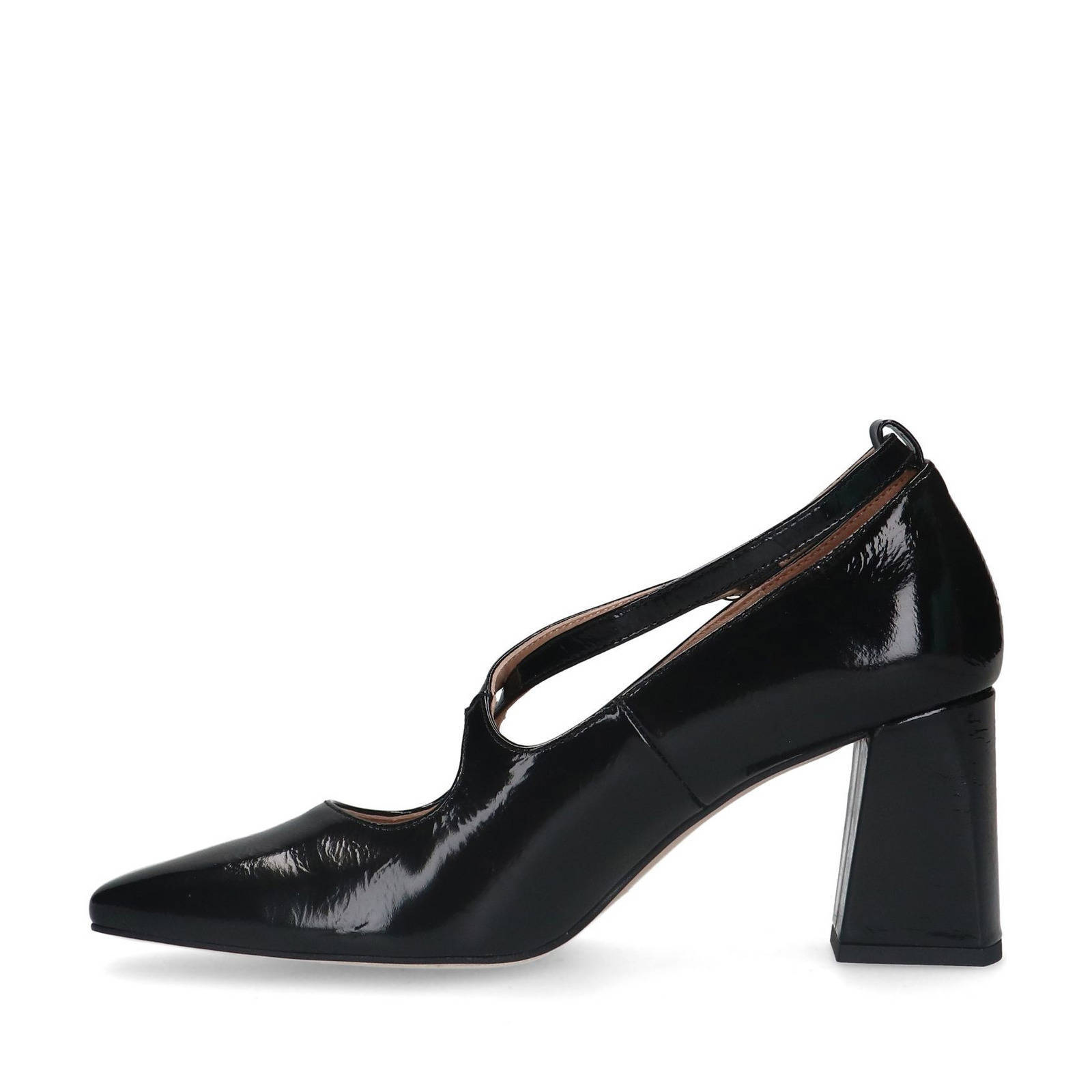 Manfield lakleren pumps zwart