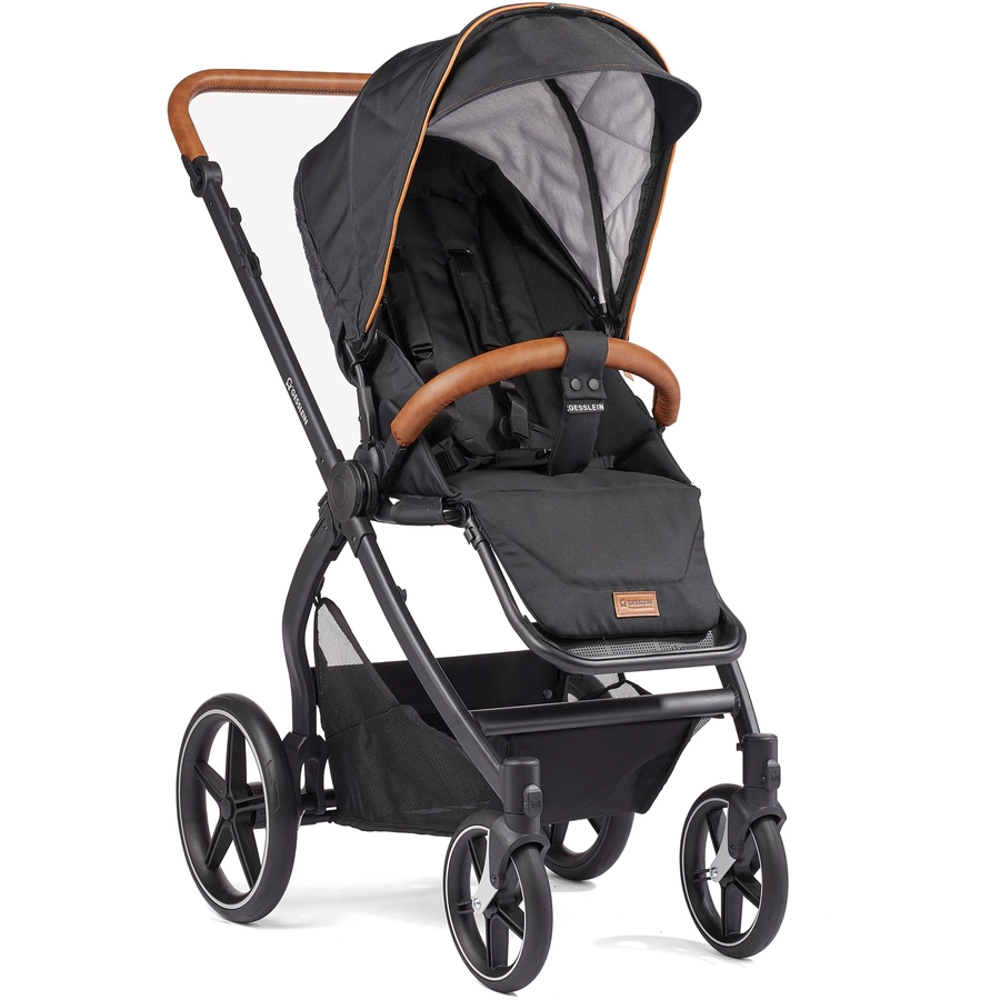 GESSLEIN Kombikinderwagen FX4 Soft+ Style Babywannen Set schwarz