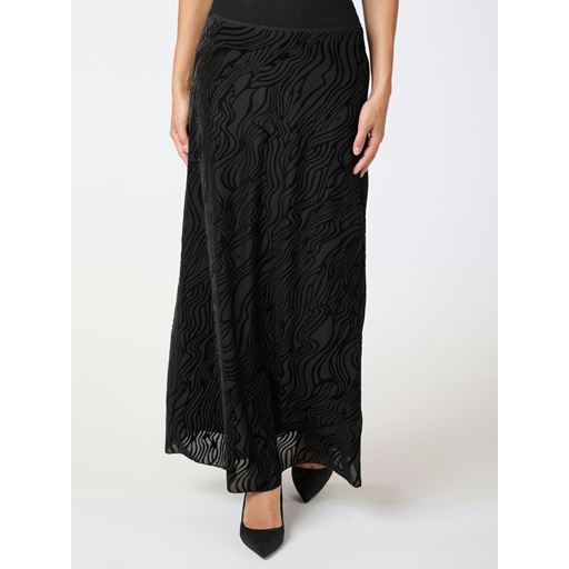 Neo Noir Vicky Zebra Burnout Nederdel, Black, 38
