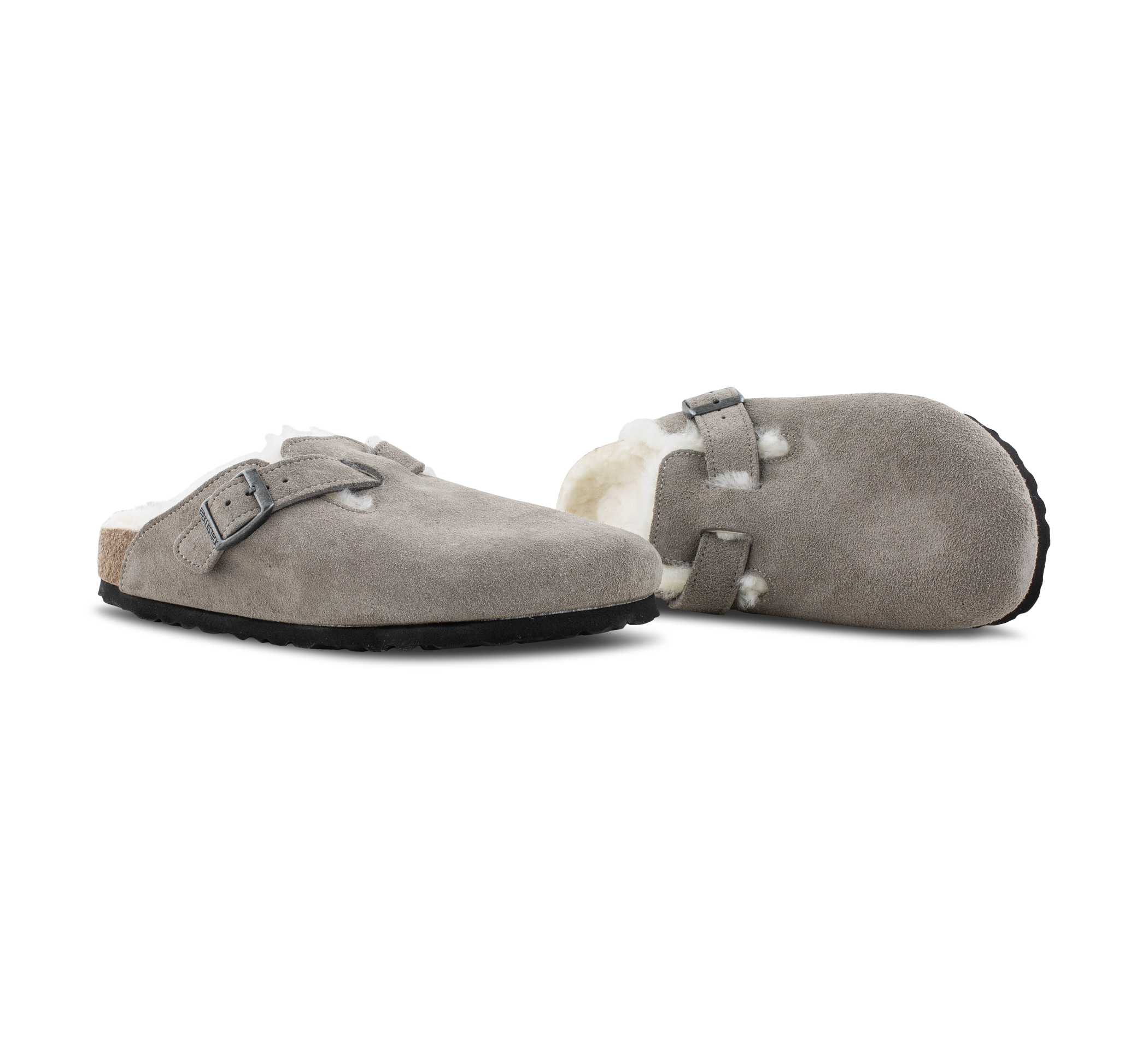 Birkenstock Boston - Geschlossene Hausschuhe grau