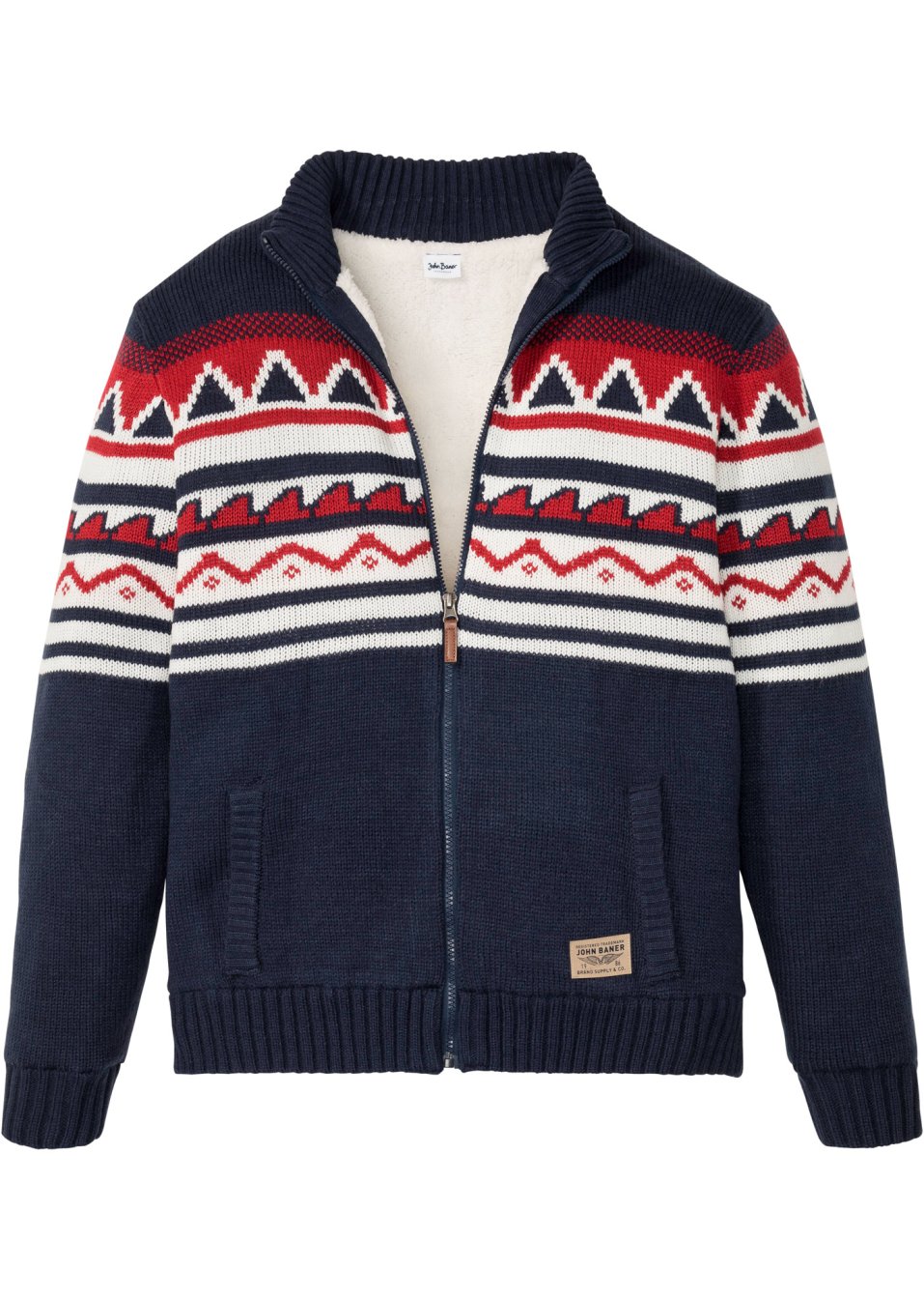 Gilet en maille norvégien avec doublure peluche