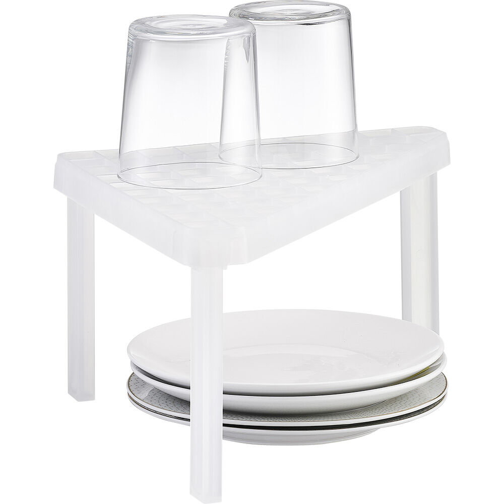 Étagère d'angle cuisine plastique blanc