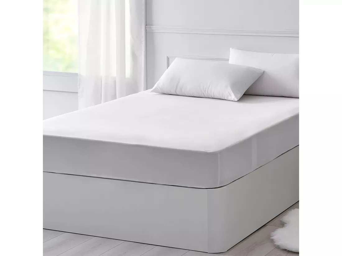 Lot de 2 draps-housses Ajustable Blanc