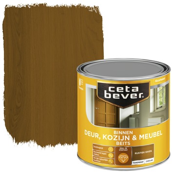 CetaBever Deur, Kozijn & Meubelbeits zijdeglans transparant rustiek eiken 250 ml