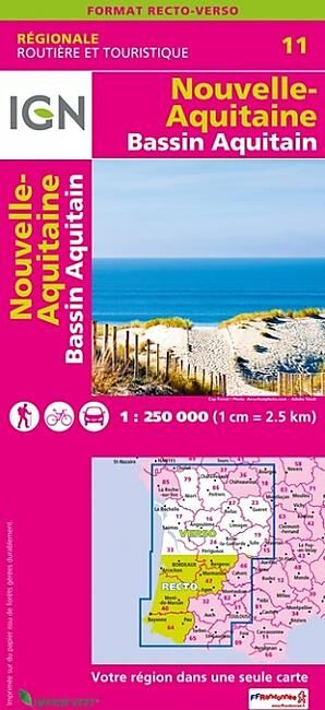IGN - NR11 NOUVELLE AQUITAINE B AQUITAIN RECTO VERSO