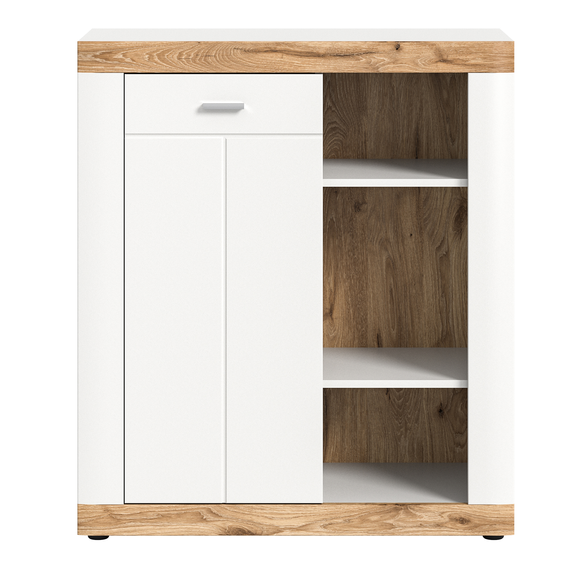 Kommode LAREDO - weiß-Nox Oak - 91 cm