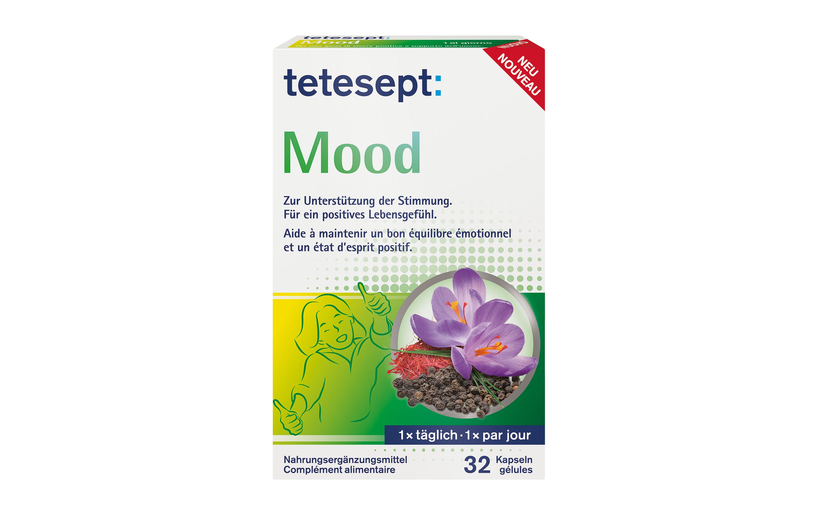 Mood 32 KapselnNahrungsergänzungsmittel zur Unterstützung der Stimmung und ein positives Lebensgefühl