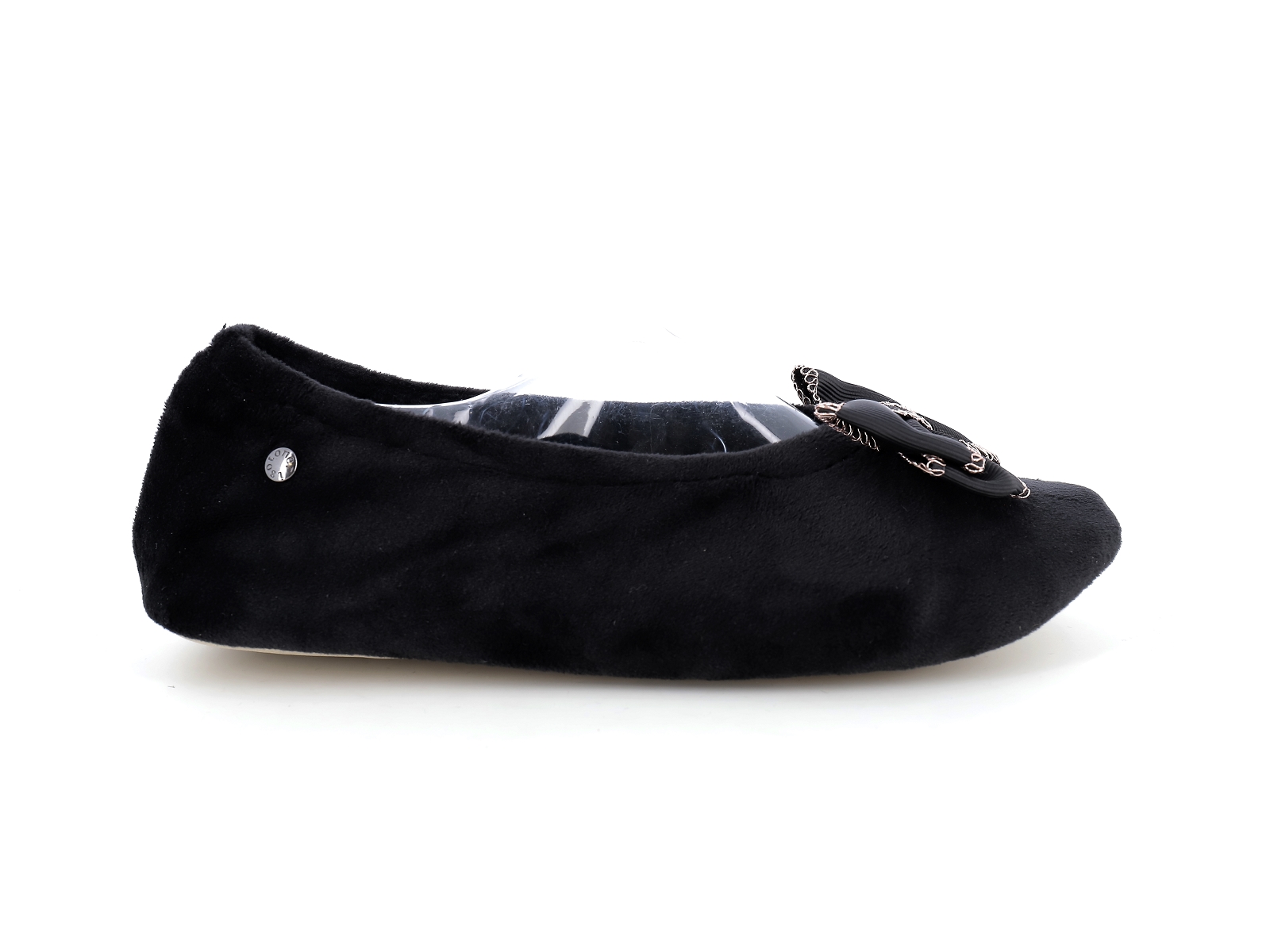 Isotoner-97389 Textile Velours Noir