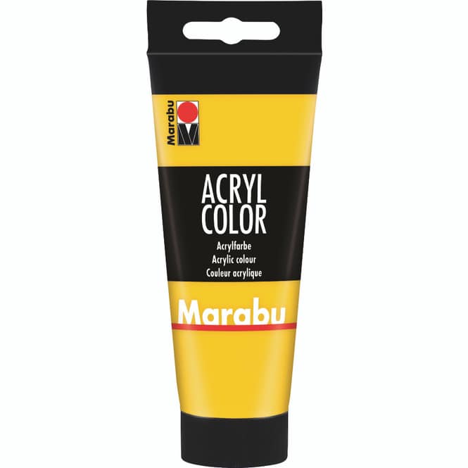 Marabu - Acryl Farbe - Mittelgelb - 1 Tube á 100 ml