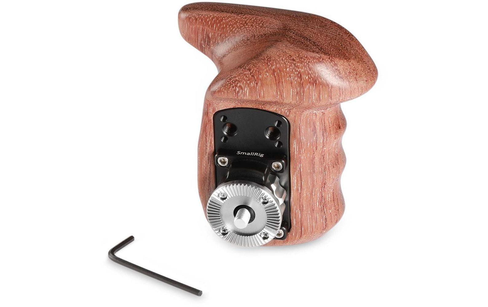 Left Side Wooden Grip mit Arri RosetteHolzgriff für die linke Seite mit ARRI Rondelle