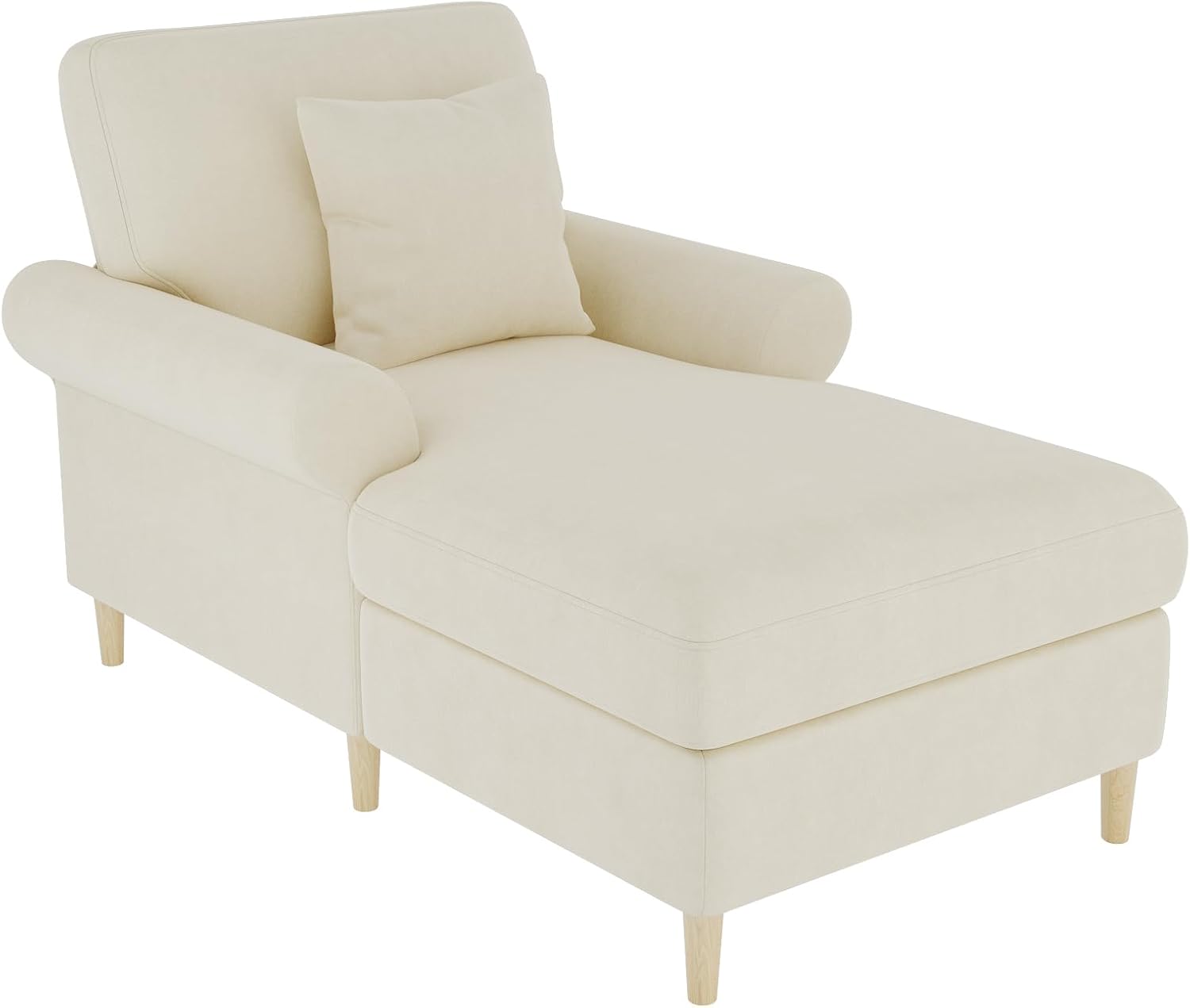 Gepolsterter Relaxsessel, klappbarer Schlafsessel, bequemer Lesesessel, Lounge-Sessel, XXL großer Lesesessel, samtbezogener Lounge-Sessel, Sitzsack für Wohn- und Schlafzimme (Beige)