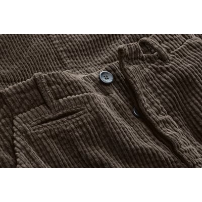 Herren-Cordhose geknöpft, Grafit