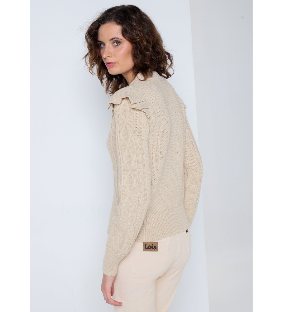 Blusa Lois Jersey com babados bege