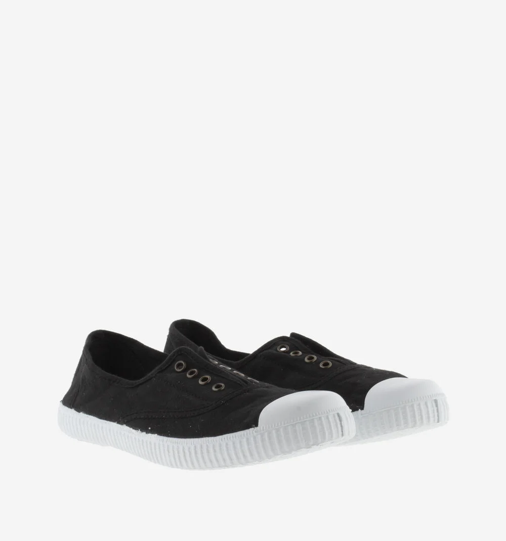 1915 INGLESA TENNIS TOILE DREC® ÉLASTIQUE Baskets en toile avec élastique pour femme NEGRO