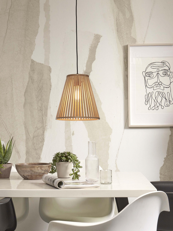 Good&Mojo Merapi hanglamp Ø30 cone small naturel