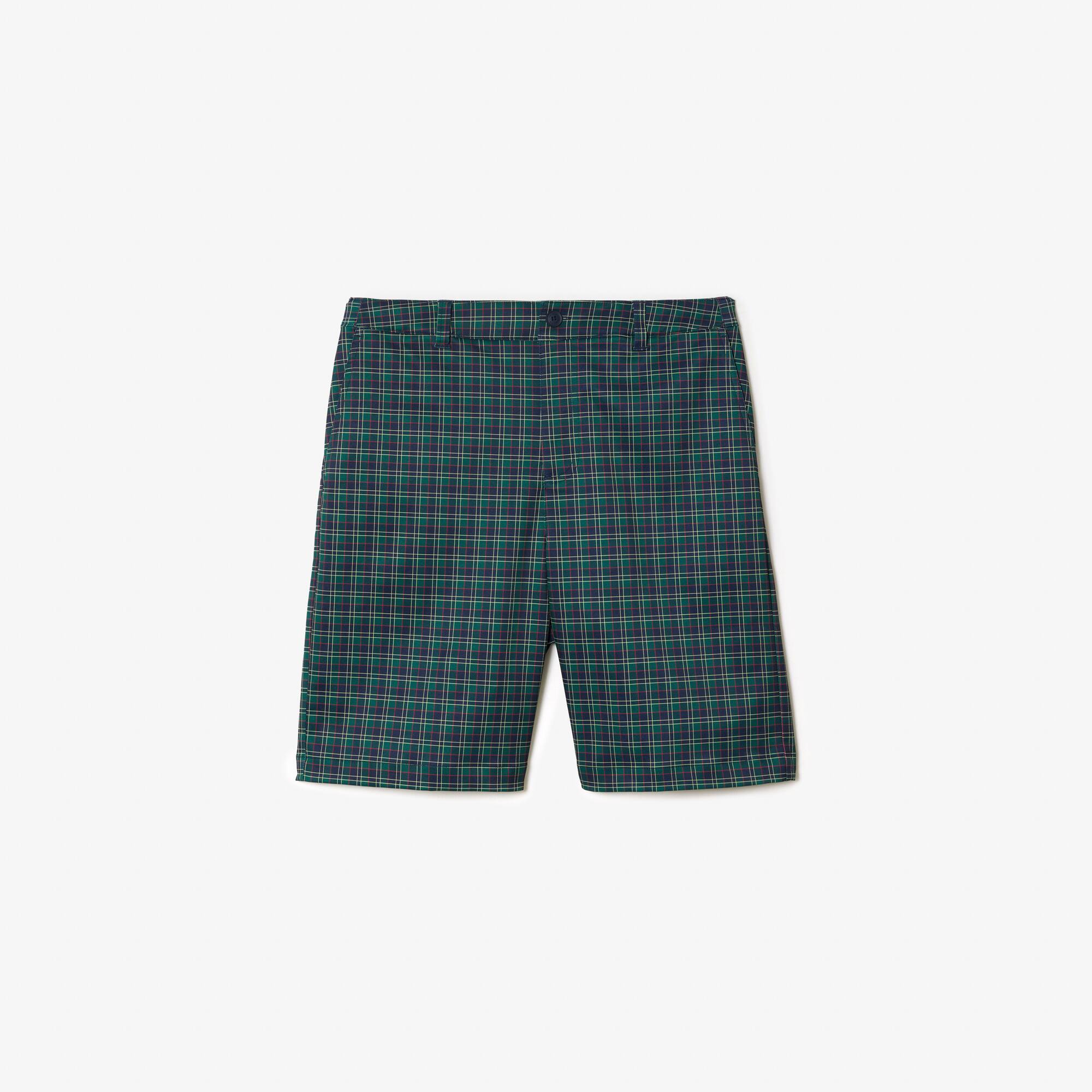 Bermuda Golf à carreaux Ultra-Dry Shorts - Bleu - Lacoste - Homme