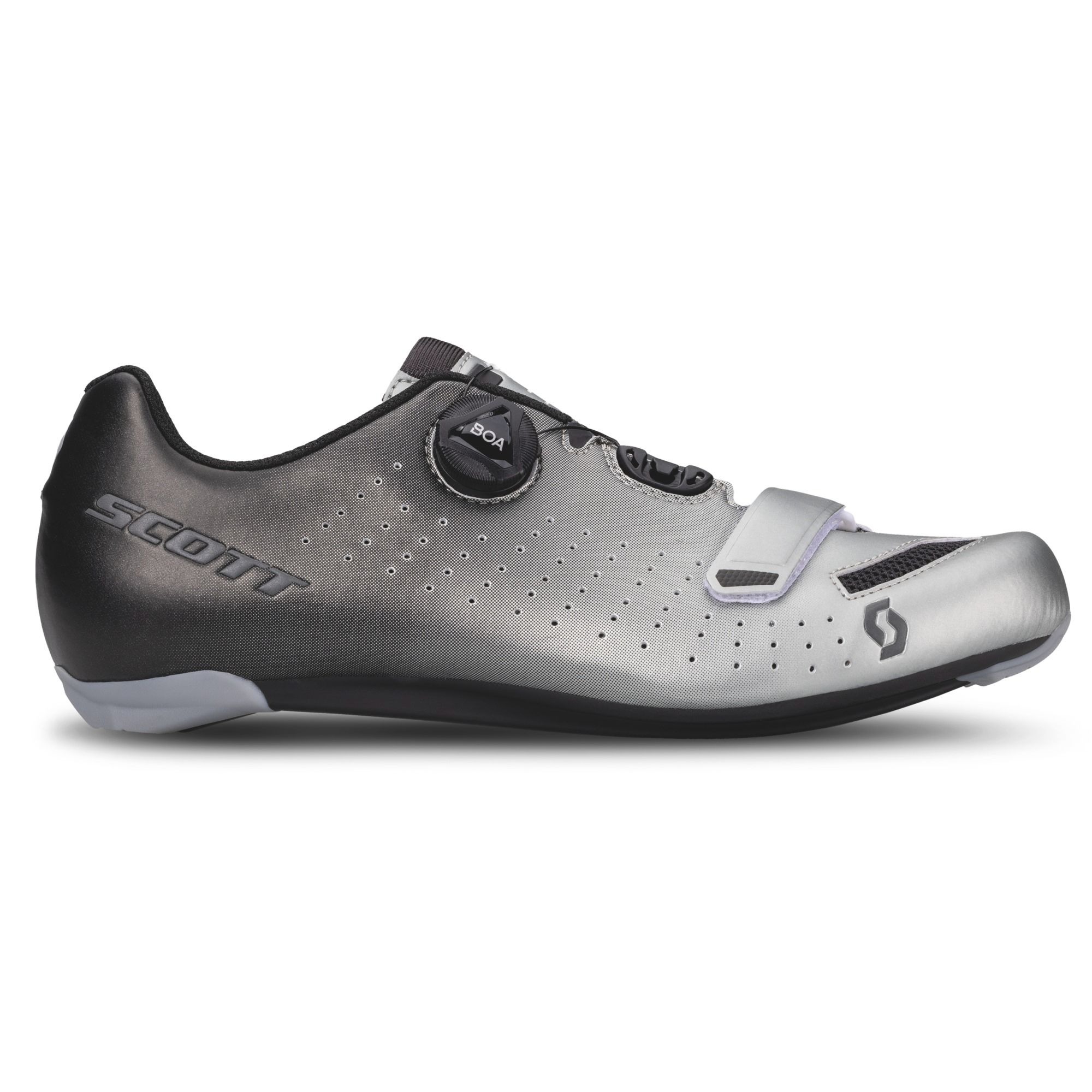 SCOTT Comp BOA cykelsko racer black fade/metallic silver herre