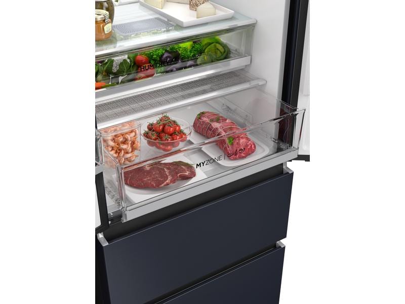 Haier Foodcenter HFW7720ENMB Schwarz Side by Side Kühlgerät