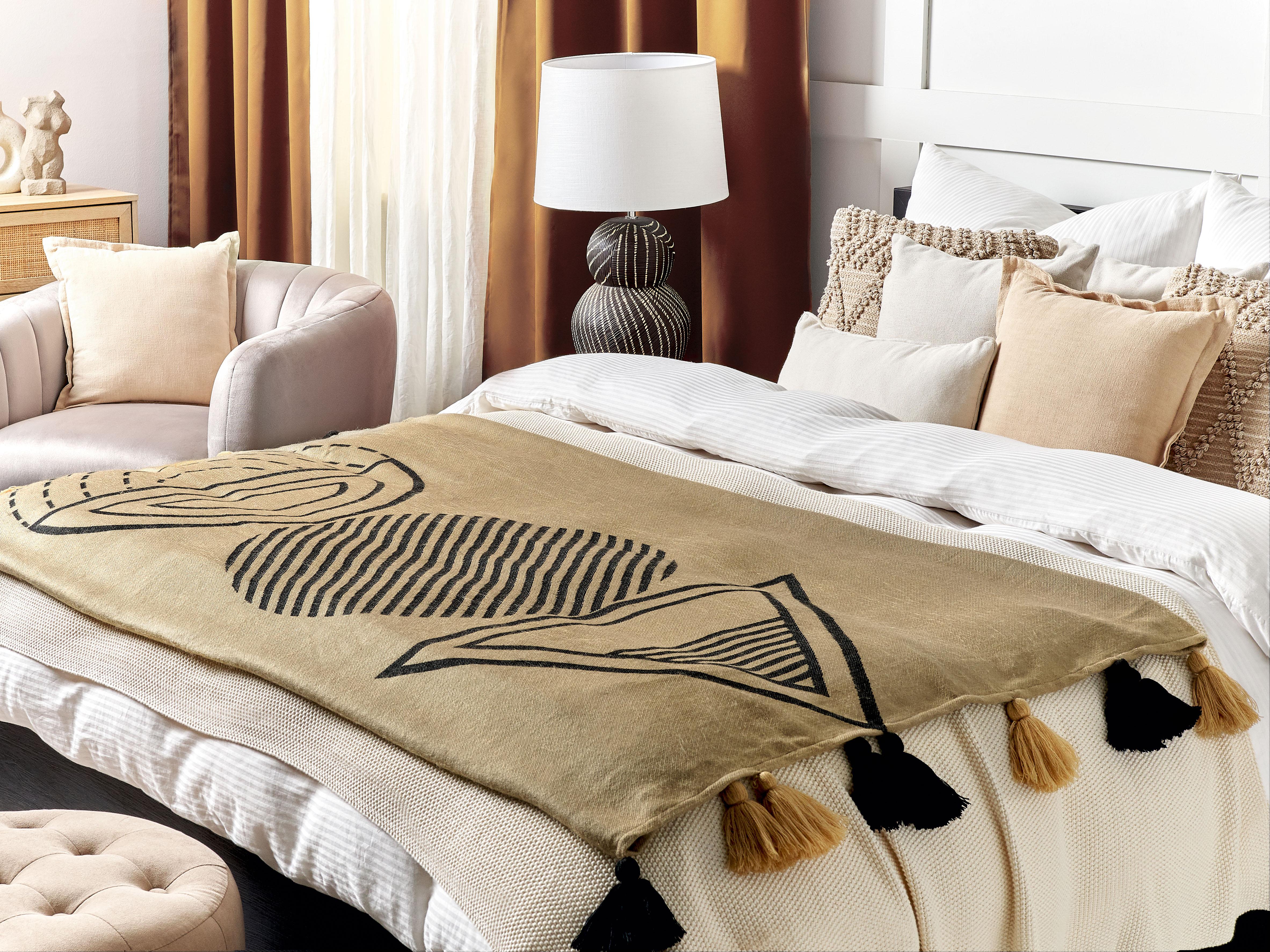 Plaid THUMKI Stof 130 x 170 cm Beige