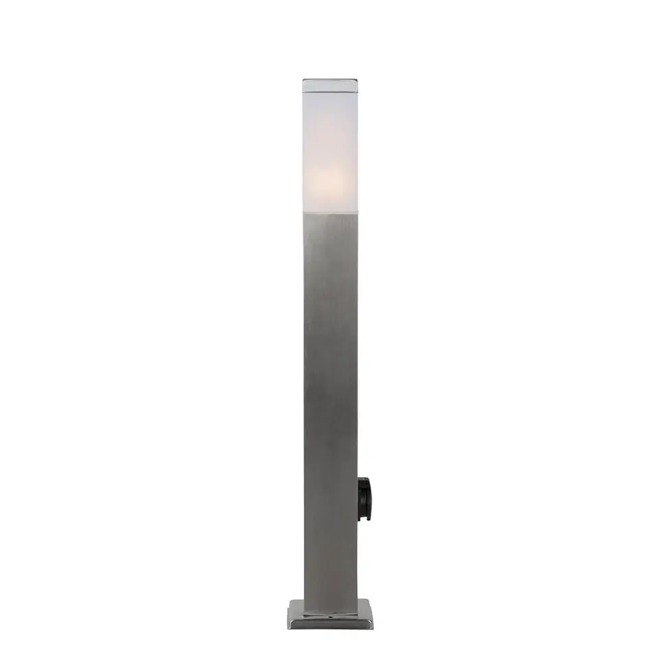 Qazqa staande buitenlampen malios zilverkleurig e27