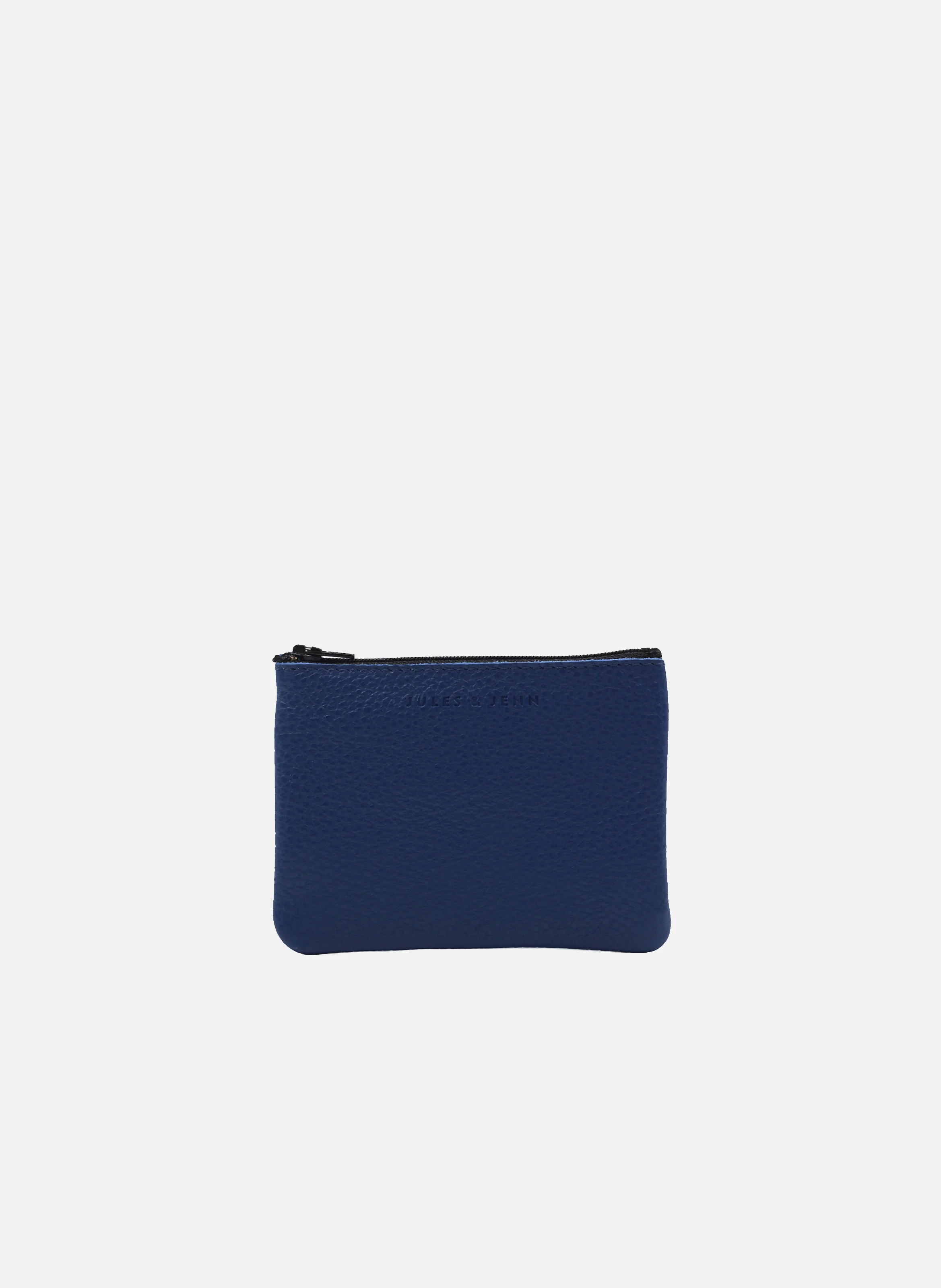 Pochette petit modèle cuir grainé | Bleu