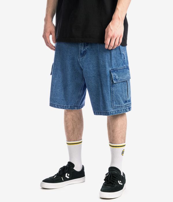 Obey Bigwig Denim Cargo Shorts (light indigo)